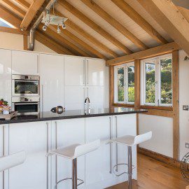 kitchen extension, kitchen island, oak framed extension