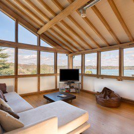 panoramic views, river dart, oak extension, contemporary timber frame