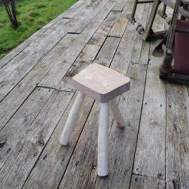 A 3 legged stool made on a Carpenter Oak taster day