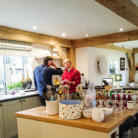 Guests at the Oak Framed House Open Day in Cheshire, December 2015