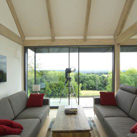 modern oak glulam frame home